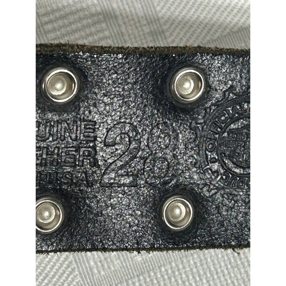 HARLEY DAVIDSON Motorcycle USA  28 Wide Black Leather Silver Studded Womens Belt main image 15